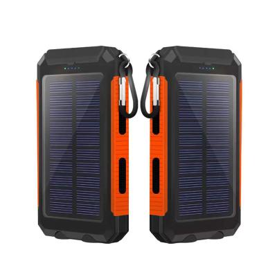 China Fast Charging Support Portable Travel Waterproof Outdoor Solar Power Bank 20000mah Travel Camping Power Bank For All Mobile Phones for sale