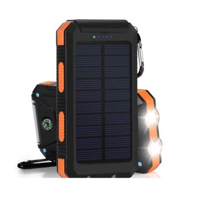 China Portable Solar Power Dual Usb Support Charging Charger Power Bank 20000mah Fast High Quality Waterproof Outdoor External Battery Bank 20000mah for sale