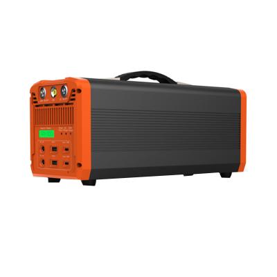 China Hot Selling 1000w Fast Charge Backup Power Station Battery 110v/220v AC Outlets Portable Solar Power Station With 1 Adapter for sale