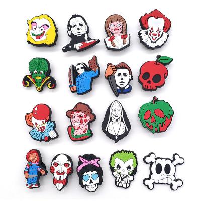 China Hot Selling Cheap Shoe Accessories PVC Shoe Clog Decoration Custom Soft Rubber Anime Cartoon Shoe Charms for sale