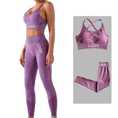 China Wholesale Hot Sexy Fashion Fitness Yoga Wear Ropa De Yoga Popular Unique Seamless Yoga Suit Sport Clothes Breathable for sale