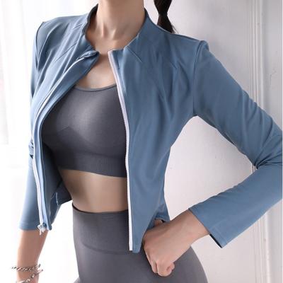 China Long Sleeve Breathable Nylon Quick Dry Slim Fit Women Gym Sports Fitness Sports Yoga Top Vest for sale