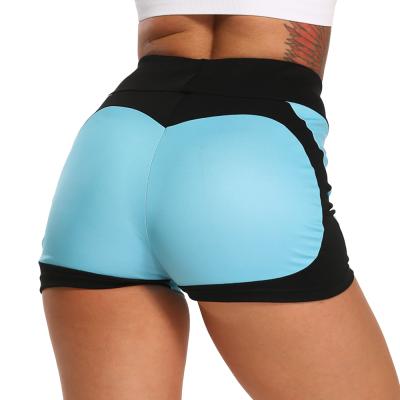 China Custom Logo High Waisted Women's Breathable Fitness Yoga Shorts Girl Butt Push Up Shorts Women Shorts for sale