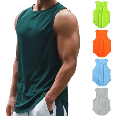 China QUICK DRY Mens Summer Fitness Wear Vest Gym Vest For Men Cool Down Gym Running Tank Top for sale