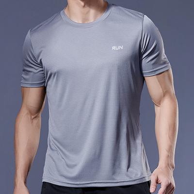 China Logo Men New Design Casual Custom Made Breathable Sports Spandex Running Sports T-shirt Breathable Quick Dry Short Sleeve for sale