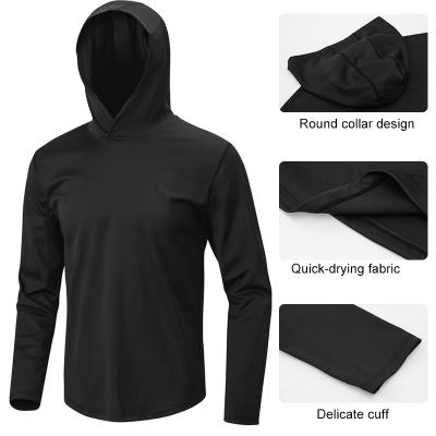 China Anti-Wrinkle Solid Color Hoodies Men's Gym Fitness Breathable Long Sleeve Sweaters for sale