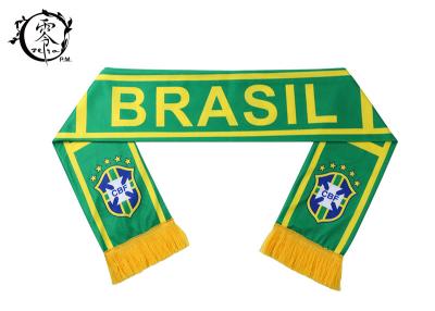 China FIFA Soccer Club Custom Printed Scarves Polyester Fleece World Cup Event Celeration for sale