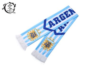 China FIFA Argentina Winter Custom Sports Scarves Polyester Warm Long Size for sale