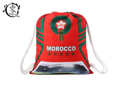 China FIFA Morroco Waterproof Patterned Gym Bag , World Cup Yoga Nylon String Bag for sale