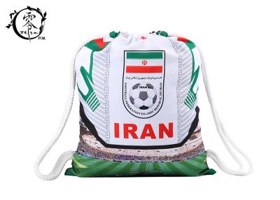 China Iran Football National Printed Drawstring Backpack Cotton Outdoor Sport for sale