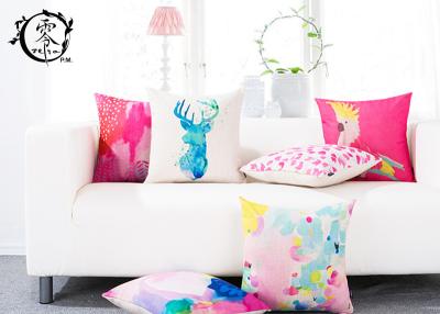 China Colorful Abstract Graffiti Paint Silk Cotton Pillow Throw Square Soft Cloth Sofa Waist for sale