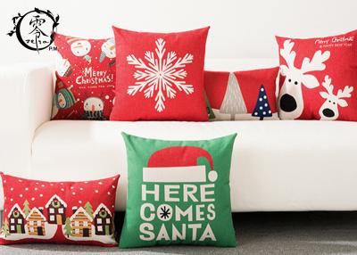 China Merry Christmas Decorative Cushions Pillows Throw Cushion Case Home Decor Cotton Linen for Sofa for sale