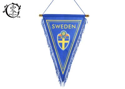 China Sweden Digital Printed Pennant Custom Made Flags World Cup National Country Team Banner for sale