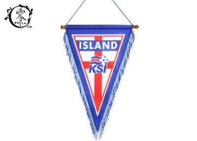 China World Cup Iceland Polyester Multicultural Flag Banners , Sublimation Printed Team National Pennant Flag for sale