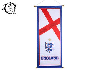 China Vivid Color England National Hanging Soccer Team Flags Sublimation Printed On Polyester Peach Skin for sale