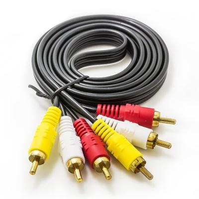 Κίνα 10m καλωδίων PVC συνδετήρων μετάλλων 3RCA σε 3RCA ακουστικό τηλεοπτικό καλώδιο προς πώληση