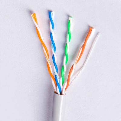 中国 イーサネットcat5e LANケーブルCCA 24AWG 4P cat5eのutpネットワーク ケーブル305m 販売のため