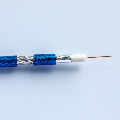 Chine Cuivre nu de câble coaxial de liaison de télévision en circuit fermé de la veste bleue RG6 à vendre