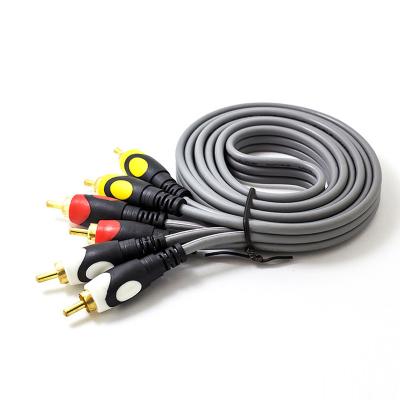 China 3 Kern-Kupferdraht 3 RCA 3 RCA zum Stereoaudiokabel OD13.5mm zu verkaufen