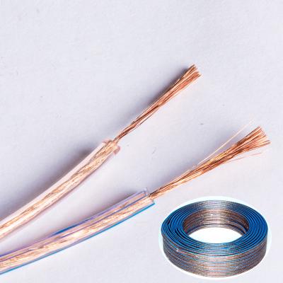 China Soems Lautsprecher-Kabel des flacher Sprecher-transparentes Draht-2x0.75mm zu verkaufen