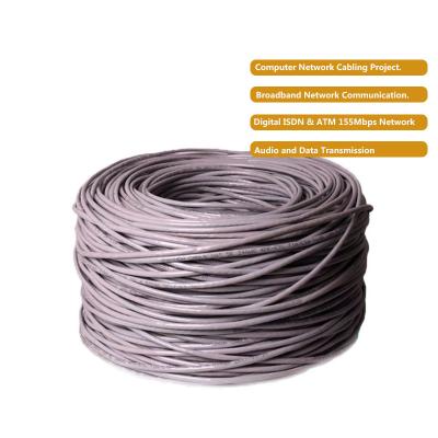 China CCA 0.48mm 4 Paare des Cat5e-Ethernet-Flecken-Kabel-100Mhz Unshield Lösungs- zu verkaufen