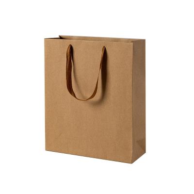 China Recycled Materials Designer Kraft Paper Bag Custom Printed Plain Recyclable Brown Kraft Paper Bags for sale