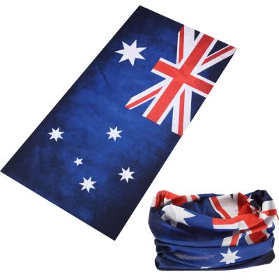 China 100% Polyester Australian Flag Bandana (AZO FREE) Customized Mens Headband Nature Stretch High Turban For Playgroup Sports for sale