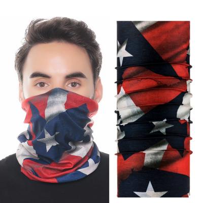 China High Quality Custom American Flag Seamless Elastic Bandana Tube Bandana Headwear Neck Cuff for sale