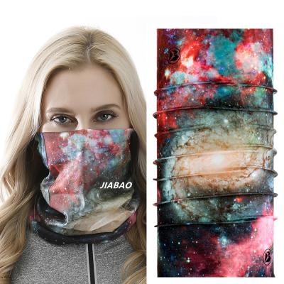 China 100% Polyester Sky Scarf Bandana Tube Neck (AZO FREE) Bandana Jiabao Hair Accessories Starry Custom Logo Headwear for sale