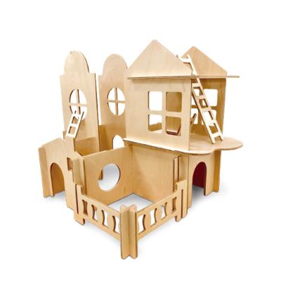 China Non-Toxic Children's Building and House Wooden Educational Role Play Toy Set for sale