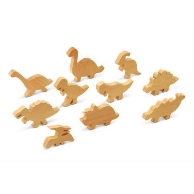 China Popular Wooden Dinosaur Imagination Non-Toxic Kids Push Toy Set for sale