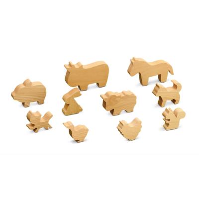 China Toy Improve Intelligence Original Creative Children's Educational Wooden Farm Animal Set Eco-Friendly Non-Toxic for sale