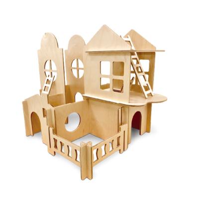 China Non-Toxic Children's Educational Teaching Aid Building and Role Playing Wooden Room Toy Set for sale