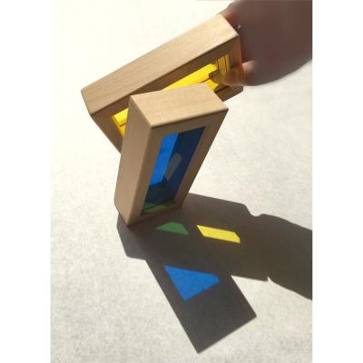 China Multiple Activities Educational Building Tiles Colorful Window Wooden Block Toys for sale