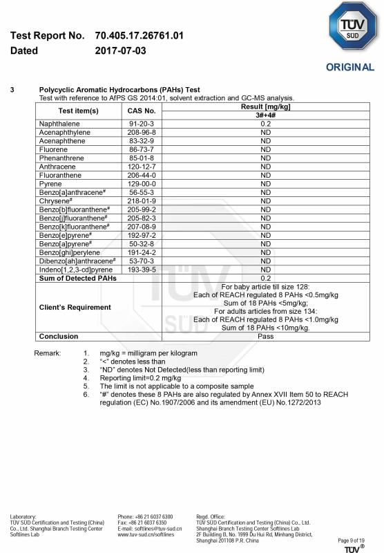 Chemical Tests - Guangzhou Rsforever Industry and Trade Co., Limited