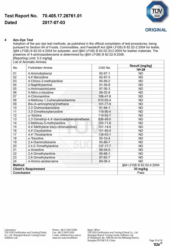 Chemical Tests - Guangzhou Rsforever Industry and Trade Co., Limited