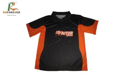 China Promotional Custom Printed Polo Shirts Short Sleeve With Mesh Polyester Material for sale