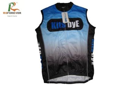 China Da camiseta sem mangas do ciclismo dos homens da cópia azul estilo feito sob encomenda da camiseta de alças para a equitação da bicicleta à venda