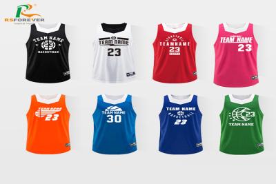 China Farbkundenspezifische Team-Sportkleidung der Trägershirt-Art-CMYK/Jersey-Basketball-Uniform zu verkaufen