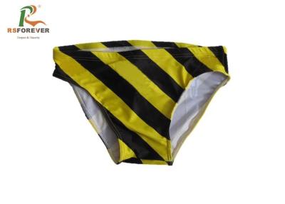 China Striped Beach Swim Shorts Sublimation Men's Swimming Briefs for sale