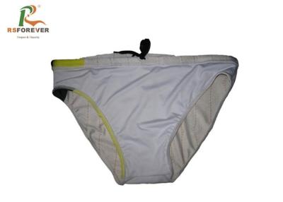 China Durable 20% Spandex 80% Polyester Mens Swim Briefs White Or Black Color for sale