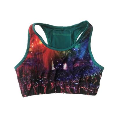 China Polyester Dri arbeiten geeignete Spandex-Damen-Sport-BH-Eignung Sublimations-Sport-Bustier aus zu verkaufen