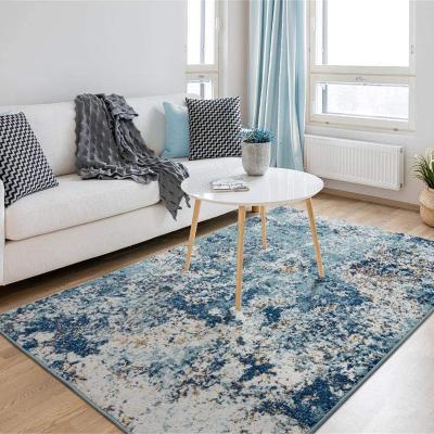 China Modern Non-Slip Rugs Living Room Turquoise Rugs Floor Rugs Oriental Blue Living Room 7 x 10 Fuzzy Abstract Area Rugs for sale