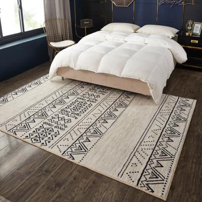 China Washable Custom Printed Modern Nordic Design Hotel Floor Rug Blanket Living Room Bedroom Rug for sale