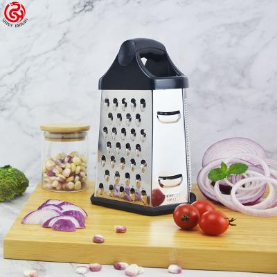 China Stainless Steel Manual 4 Sides Professional Kitchen Multi Viable Kitchen Vegetable Fruit Box Vegetable Ginger Carrot Ginger Coconut Cheese Grater Slicer for sale