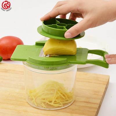 China High Quality Viable Hand Press Multi Function Slicer Wall Vegetable Potato Cutter For Potato Onion Cabbage Tomato With Handle for sale