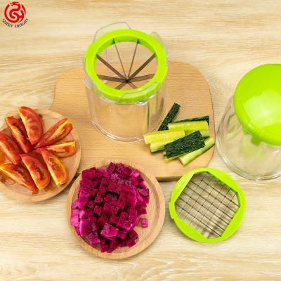 China Viable Stainless Steel Core Fruit and Vegetable Cutter Handle Apple Slicer Kitchen Tool for sale