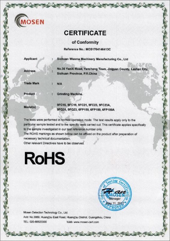 RoHS - Sichuan Wanma Machinery Manufacturing Co., Ltd.