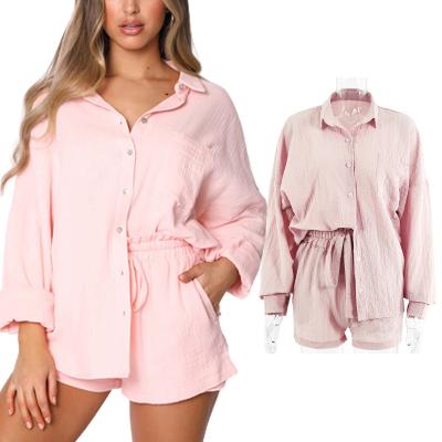 China New Breathable Solid Sexy Loose Tops With High Waist Two Piece Sets Women Shorts for sale