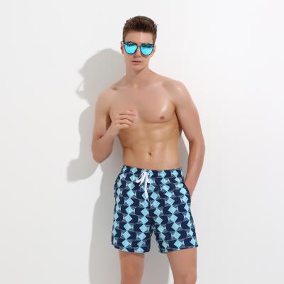 China Anti-wrinkle High Quality 100% Cotton Men's Casual Shorts Summer Print Beach Shorts for sale